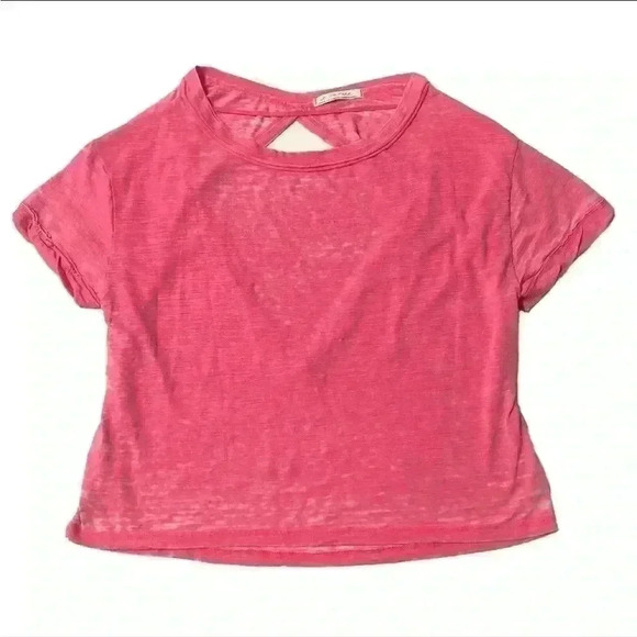 We The Free  Voila Open Back Magenta Tee Size Medium - Picture 2 of 5